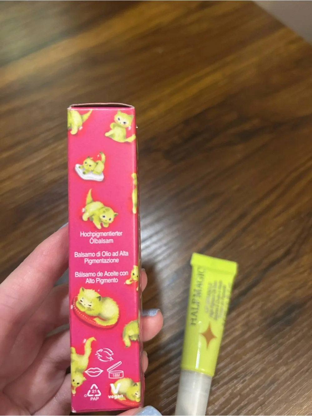 New Half Magic Lip Snuggle lip balm oil shade Killa Meows